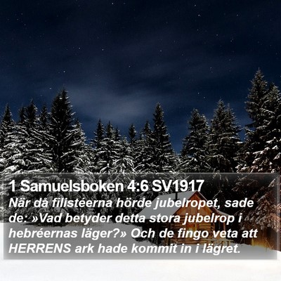 1 Samuelsboken 4:6 SV1917 Bible Verse Image