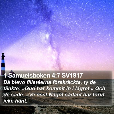 1 Samuelsboken 4:7 SV1917 Bible Verse Image
