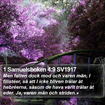 1 Samuelsboken 4:9 SV1917 Bible Verse Image