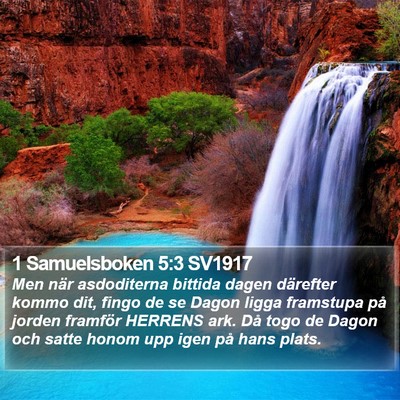 1 Samuelsboken 5:3 SV1917 Bible Verse Image