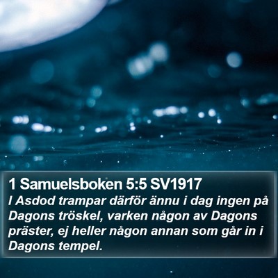 1 Samuelsboken 5:5 SV1917 Bible Verse Image