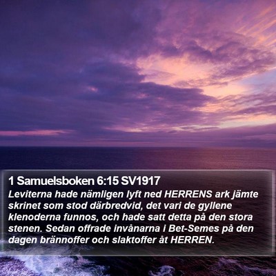 1 Samuelsboken 6:15 SV1917 Bible Verse Image