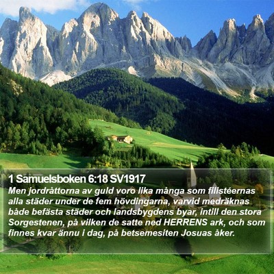 1 Samuelsboken 6:18 SV1917 Bible Verse Image