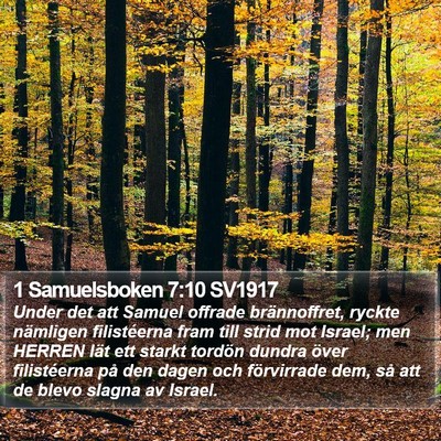 1 Samuelsboken 7:10 SV1917 Bible Verse Image