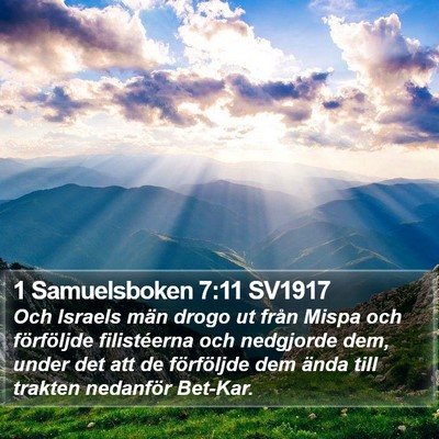 1 Samuelsboken 7:11 SV1917 Bible Verse Image
