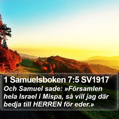 1 Samuelsboken 7:5 SV1917 Bible Verse Image