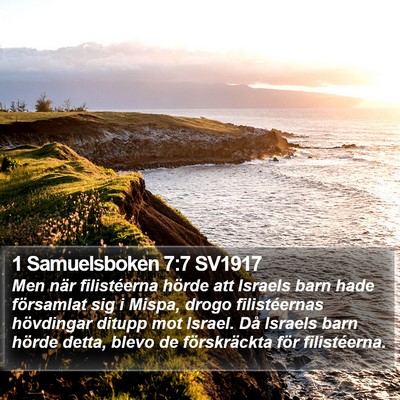 1 Samuelsboken 7:7 SV1917 Bible Verse Image