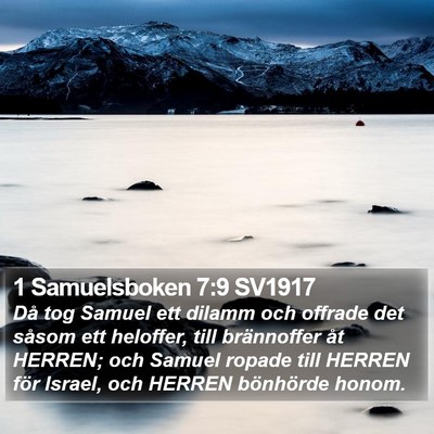 1 Samuelsboken 7:9 SV1917 Bible Verse Image