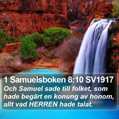 1 Samuelsboken 8:10 SV1917 Bible Verse Image
