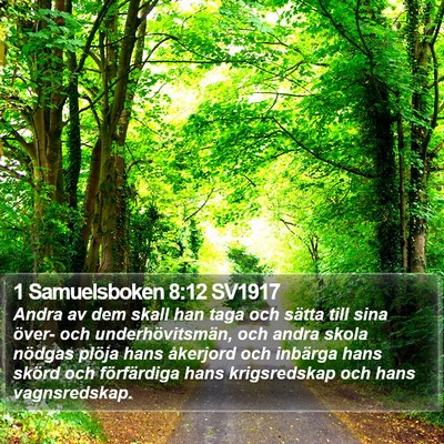 1 Samuelsboken 8:12 SV1917 Bible Verse Image