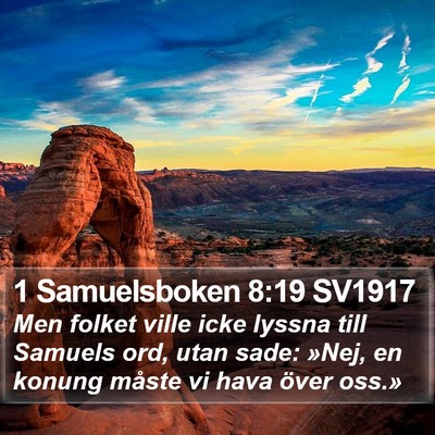 1 Samuelsboken 8:19 SV1917 Bible Verse Image