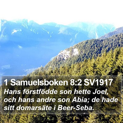 1 Samuelsboken 8:2 SV1917 Bible Verse Image