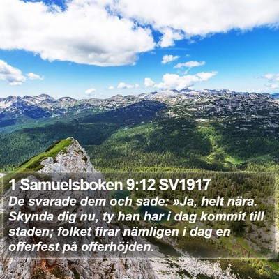 1 Samuelsboken 9:12 SV1917 Bible Verse Image