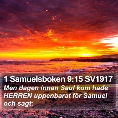 1 Samuelsboken 9:15 SV1917 Bible Verse Image
