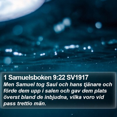 1 Samuelsboken 9:22 SV1917 Bible Verse Image