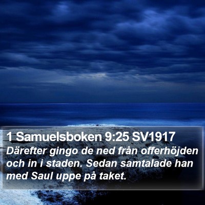 1 Samuelsboken 9:25 SV1917 Bible Verse Image