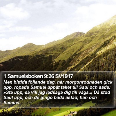1 Samuelsboken 9:26 SV1917 Bible Verse Image