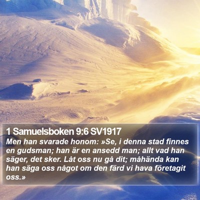 1 Samuelsboken 9:6 SV1917 Bible Verse Image
