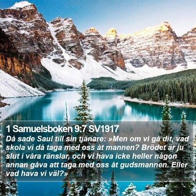 1 Samuelsboken 9:7 SV1917 Bible Verse Image