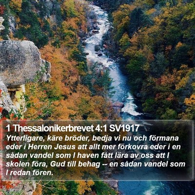 1 Thessalonikerbrevet 4:1 SV1917 Bible Verse Image