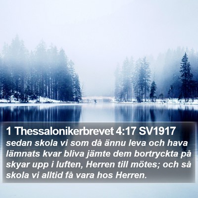 1 Thessalonikerbrevet 4:17 SV1917 Bible Verse Image
