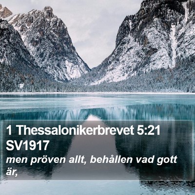 1 Thessalonikerbrevet 5:21 SV1917 Bible Verse Image