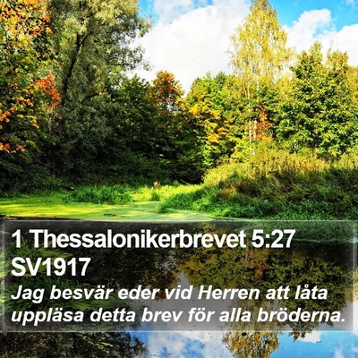 1 Thessalonikerbrevet 5:27 SV1917 Bible Verse Image