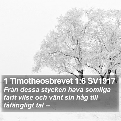 1 Timotheosbrevet 1:6 SV1917 Bible Verse Image