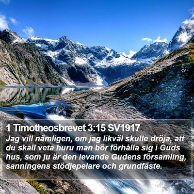 1 Timotheosbrevet 3:15 SV1917 Bible Verse Image