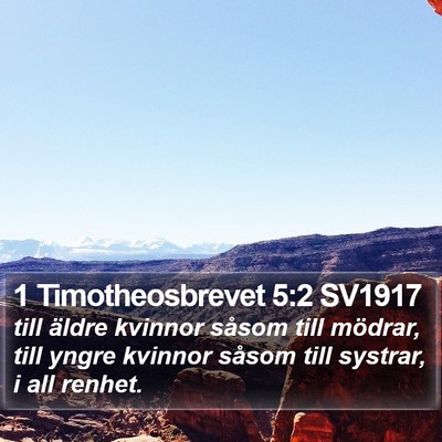 1 Timotheosbrevet 5:2 SV1917 Bible Verse Image