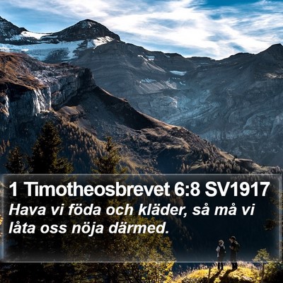 1 Timotheosbrevet 6:8 SV1917 Bible Verse Image