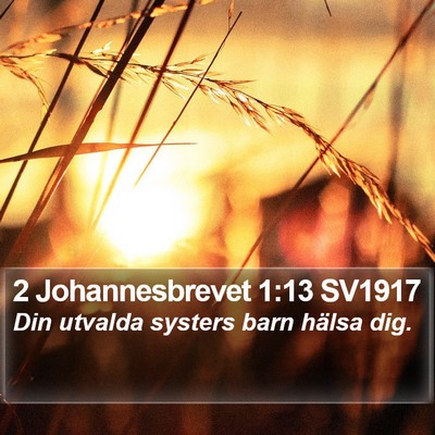 2 Johannesbrevet 1:13 SV1917 Bible Verse Image