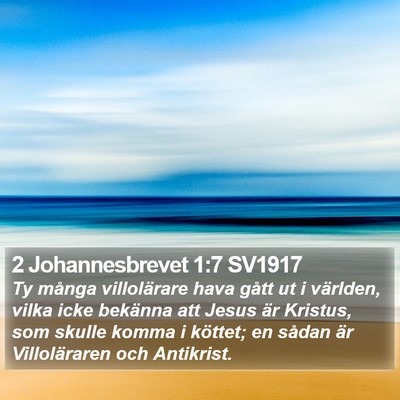 2 Johannesbrevet 1:7 SV1917 Bible Verse Image