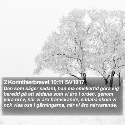 2 Korinthierbrevet 10:11 SV1917 Bible Verse Image