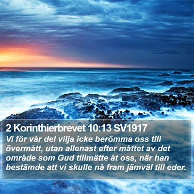 2 Korinthierbrevet 10:13 SV1917 Bible Verse Image