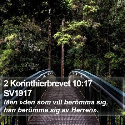 2 Korinthierbrevet 10:17 SV1917 Bible Verse Image