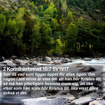 2 Korinthierbrevet 10:7 SV1917 Bible Verse Image