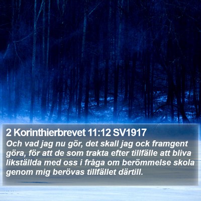 2 Korinthierbrevet 11:12 SV1917 Bible Verse Image