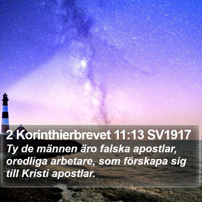 2 Korinthierbrevet 11:13 SV1917 Bible Verse Image