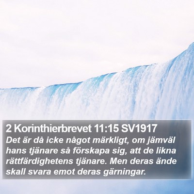2 Korinthierbrevet 11:15 SV1917 Bible Verse Image