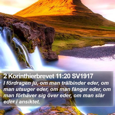 2 Korinthierbrevet 11:20 SV1917 Bible Verse Image