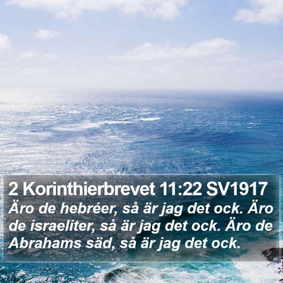2 Korinthierbrevet 11:22 SV1917 Bible Verse Image