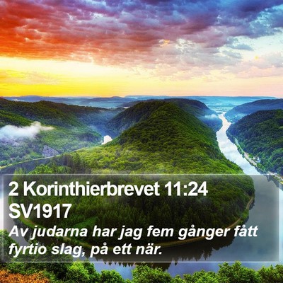 2 Korinthierbrevet 11:24 SV1917 Bible Verse Image