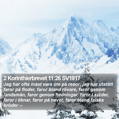 2 Korinthierbrevet 11:26 SV1917 Bible Verse Image