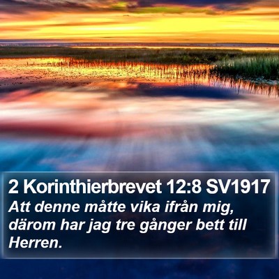 2 Korinthierbrevet 12:8 SV1917 Bible Verse Image