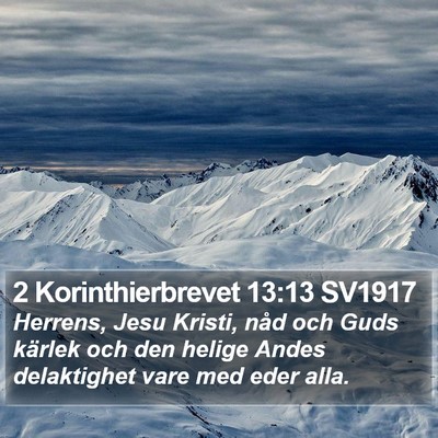 2 Korinthierbrevet 13:13 SV1917 Bible Verse Image