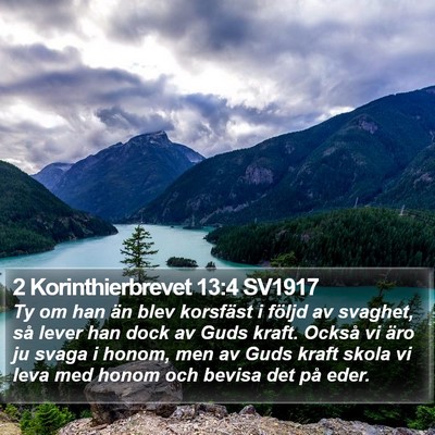 2 Korinthierbrevet 13:4 SV1917 Bible Verse Image