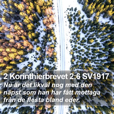 2 Korinthierbrevet 2:6 SV1917 Bible Verse Image