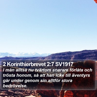 2 Korinthierbrevet 2:7 SV1917 Bible Verse Image