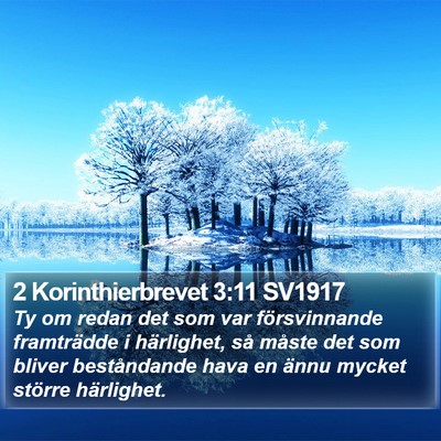 2 Korinthierbrevet 3:11 SV1917 Bible Verse Image